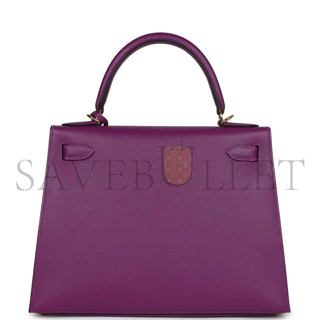 HERMÈS MASTER KELLY SELLIER 28 ANEMONE EPSOM GOLD HARDWARE (28*22*10cm) 